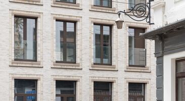 Miesto renovacijos baltų plytų rudos spalvos aliuminio profiliai